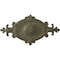 Ekena Millwork Quentin Ceiling Medallion, Hand-Painted Painted Turtle, 23 1/2"W x 12 1/4"H x 1 1/2"P CM23RO1PTF - alternate 1
